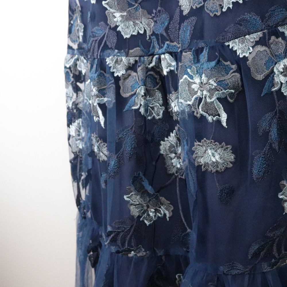 NWT Shoshanna Anthropologie‎ Silas Embroidered Maxi Dress 6 Strapless - Picture 7 of 12